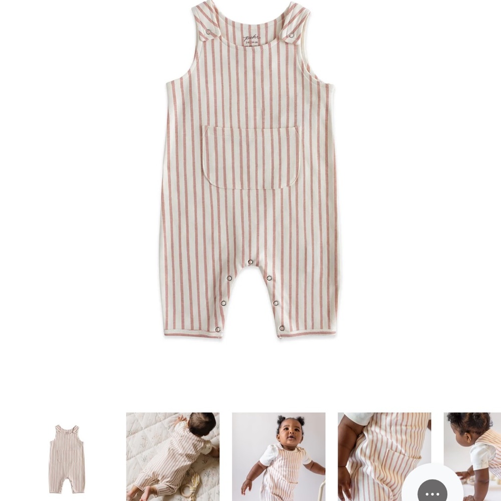 Pehr Striped Kids Overalls 6-12 months